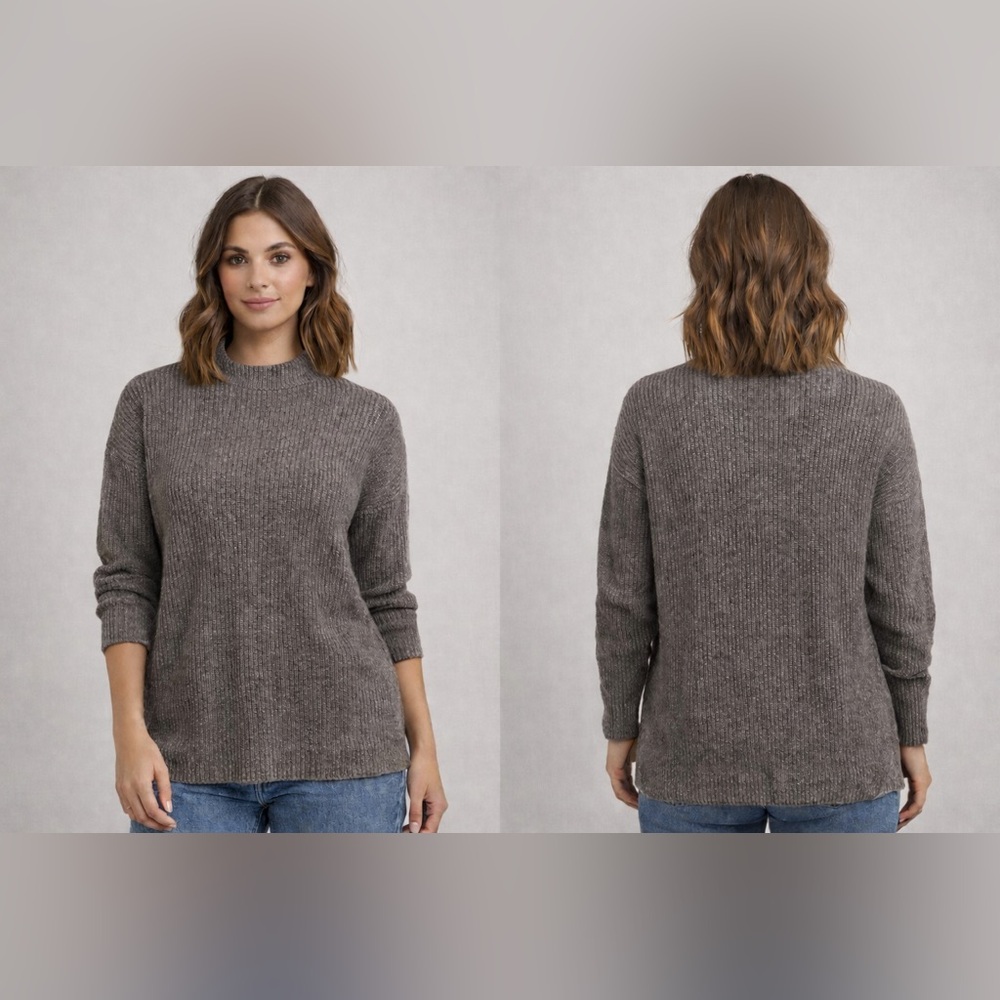 Madewell Women's Ribbed Turtleneck Sweater - Brown